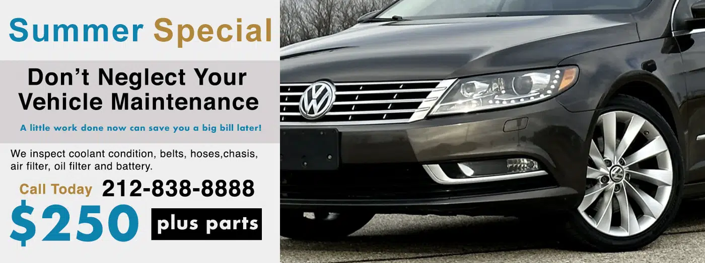 #1 Volkswagen Dealer Alternative for VW scheduled service, maintenance and repair in NYC. We do everything the Volkswagen dealer can do and more.